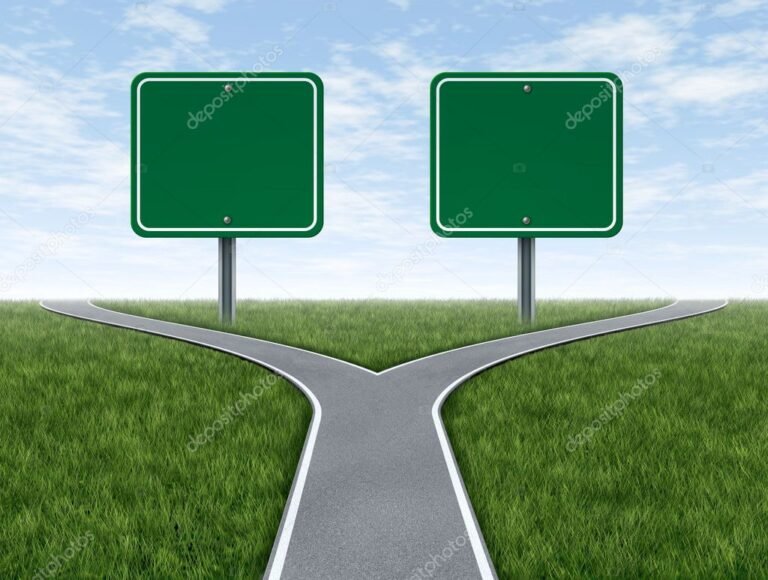 Qual é a diferença entre "o porquê" e "o por quê" 19 ilustracao de dois caminhos com placas