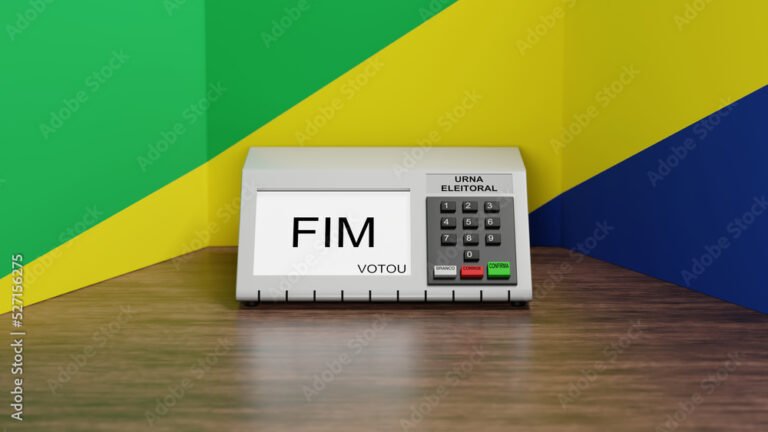 imagem de urna eleitoral com simbolo do brasil