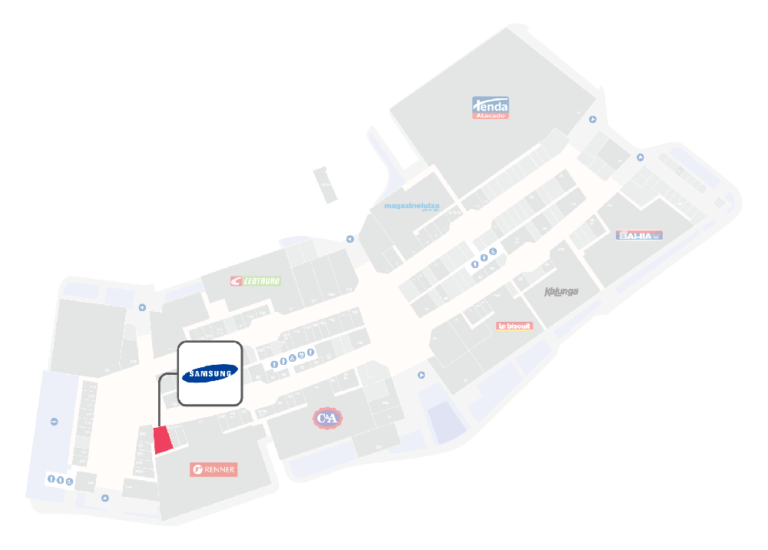 mapa com localizacao de lojas samsung