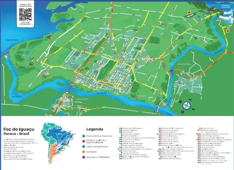 mapa de foz do iguacu com agencias