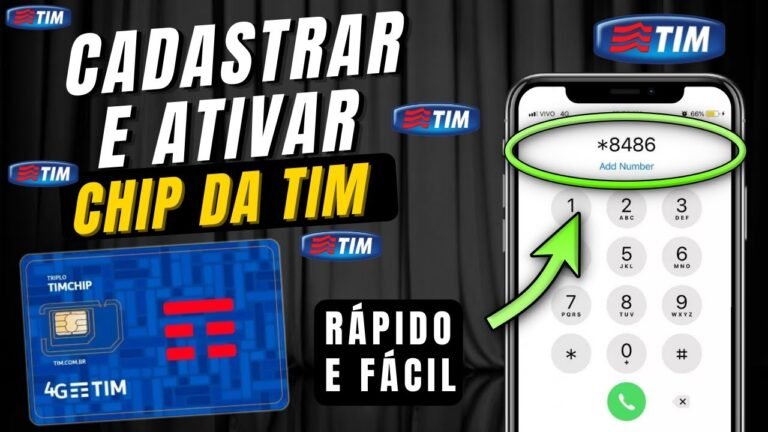 pessoa ativando celular com chip tim