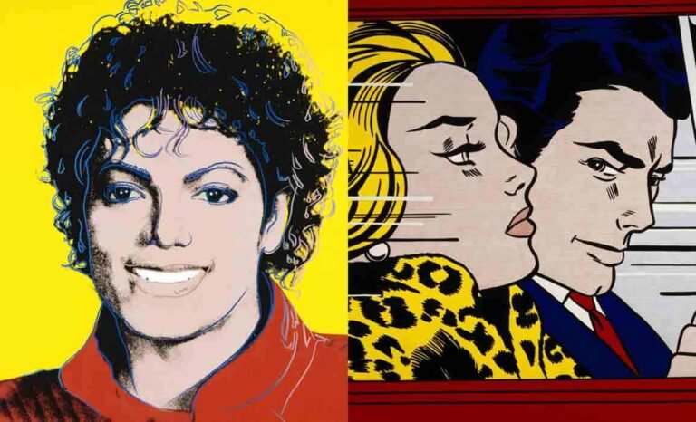 pinturas vibrantes de andy warhol e roy lichtenstein