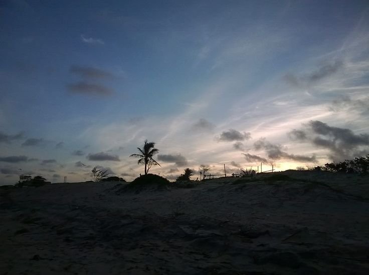 praia de atafona ao por do sol