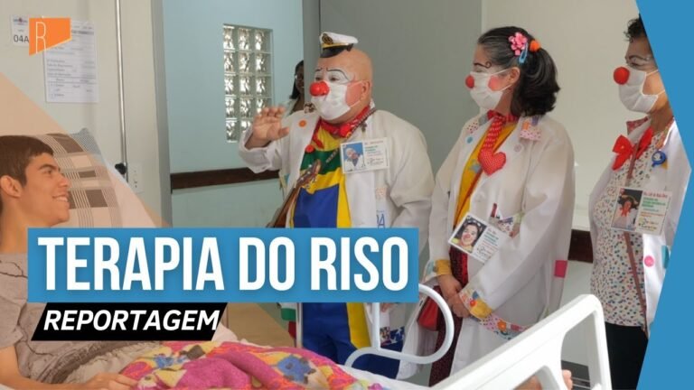 riso e alegria em um hospital colorido