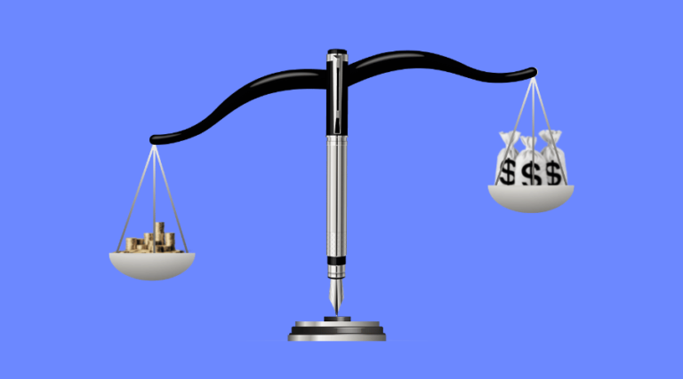 Quanto Devo Cobrar Por Postagens No Instagram Para Meus Clientes 8 uma balanca com dinheiro e redes sociais