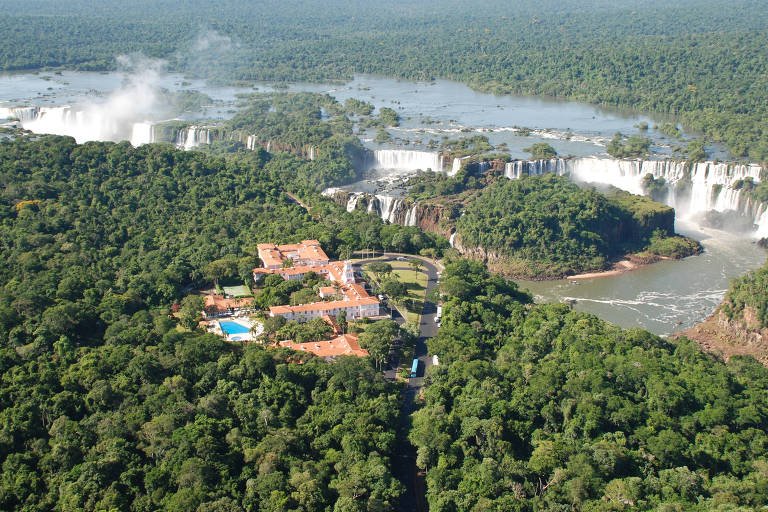 vista aerea das cataratas do iguacu